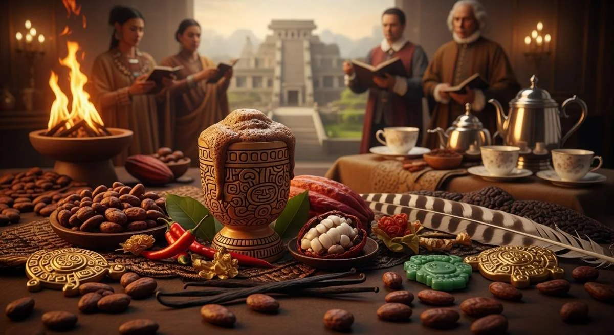 Azteekse cacaodrank verandert in Europese luxe en wereldwijde obsessie