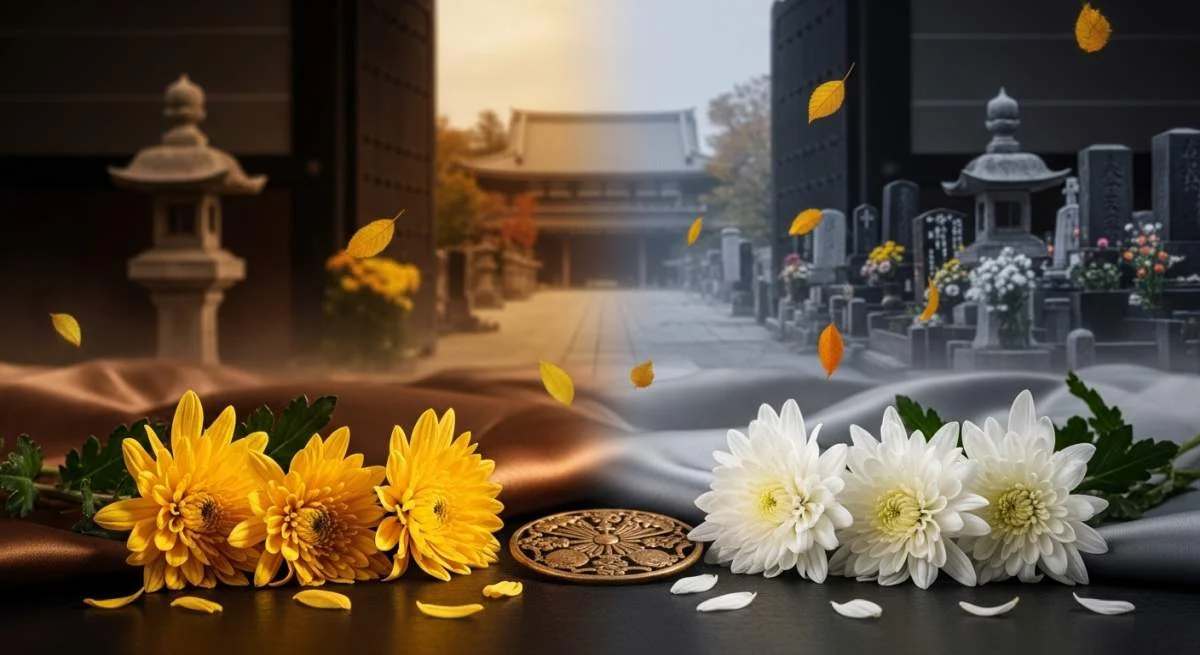 Chrysanten symboliseren keizerlijke macht in Japan en rouw in Europese begraafplaatsen