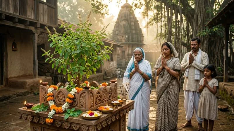 Generaties lang werd tulsi in India vereerd als een heilige plant die bescherming, zuiverheid en spirituele toewijding belichaamde.