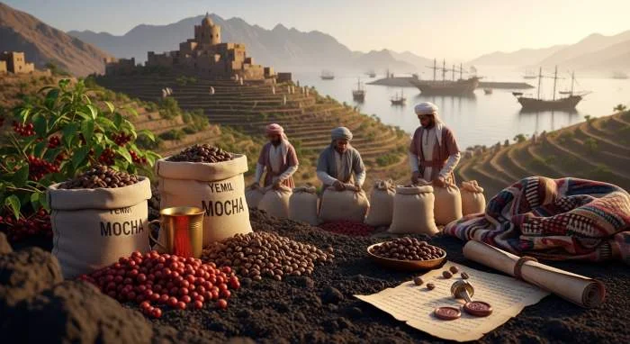 Jemenitische handelaren exporteren koffie vanuit Mocha naar internationale markten
