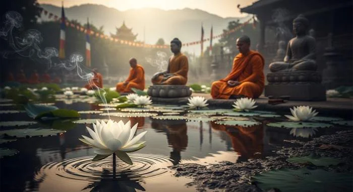 Lotus groeit uit modder en symboliseert zuiverheid, transcendentie en verlichting