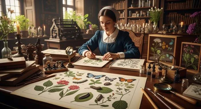 Maria Sibylla Merian tekent insecten en planten als levende ecosystemen