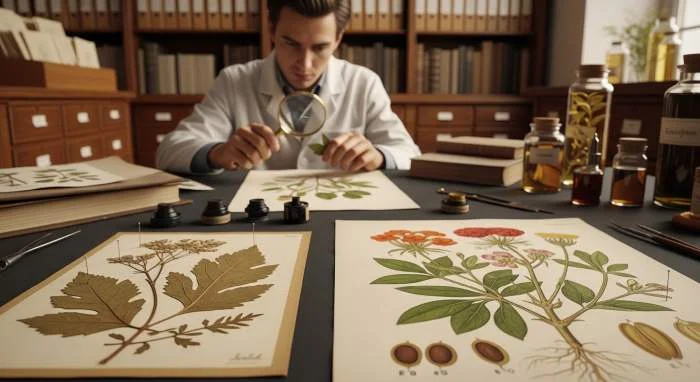 Moninckx verandert gedroogde planten in levensechte wetenschappelijke botanische illustraties