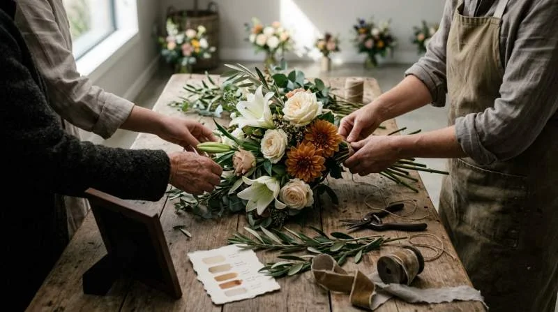 Persoonlijke bloemen bij een uitvaart als stil eerbetoon aan de overledene