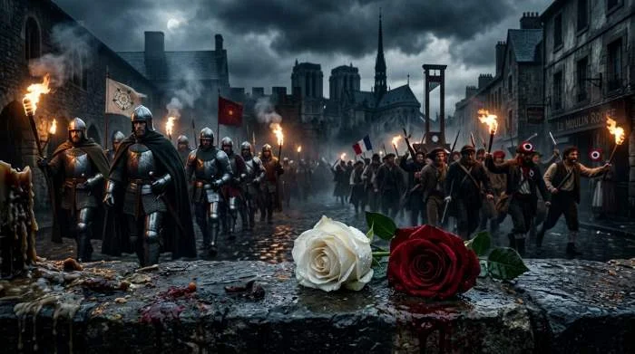 Witte en rode rozen als symbool van liefde en eenheid