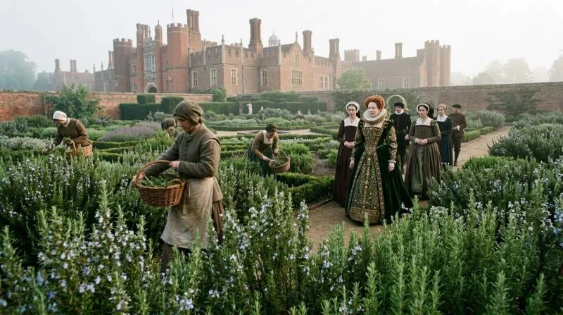 Elizabeth I in koninklijke rozemarijntuin