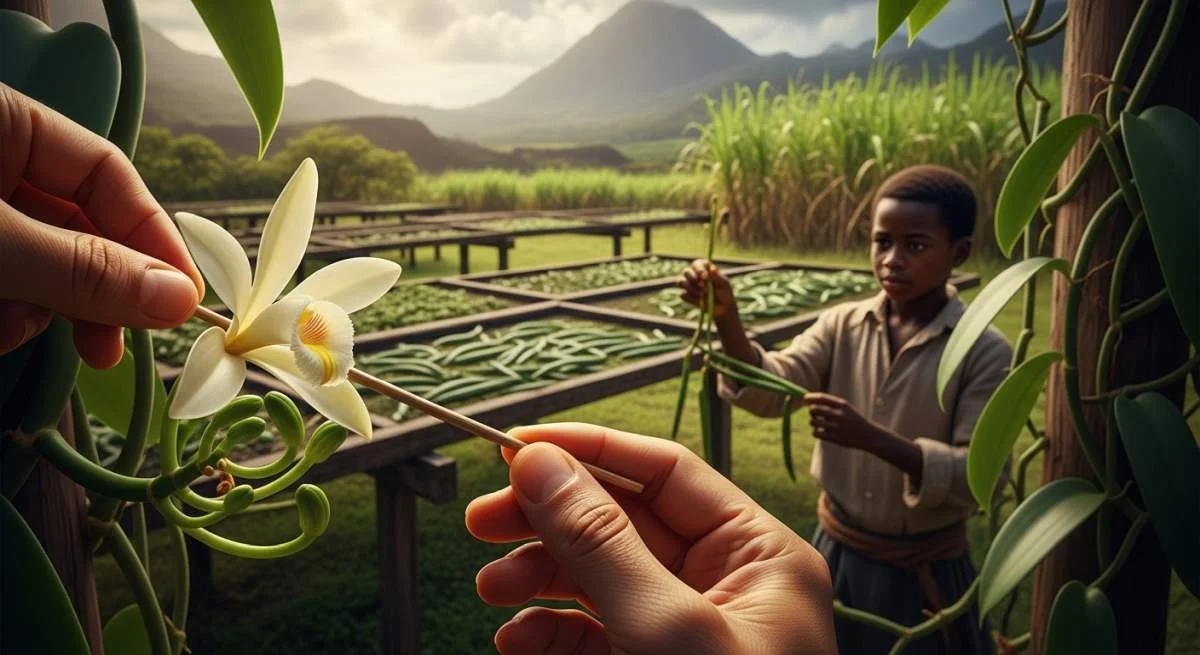 Edmond Albius bestuift vanillebloemen en redt de wereldwijde vanille-industrie