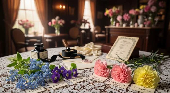 Victoriaanse bloemen tonen herinnering, trouw en teleurstelling via geheime symbolische betekenissen