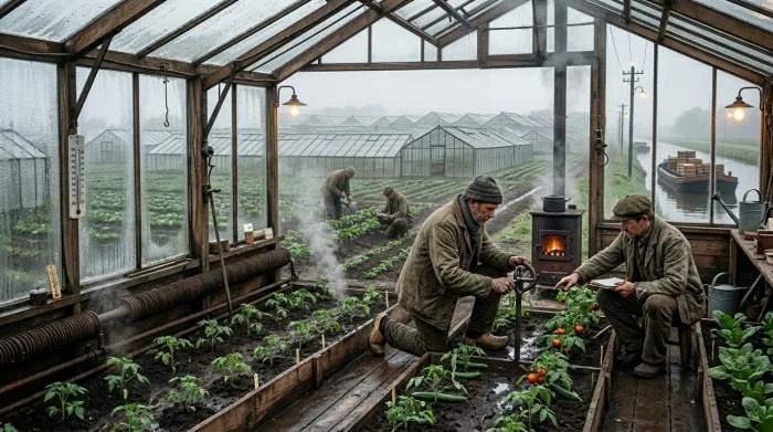 Eerste glazen kassen in Westland rond 1900